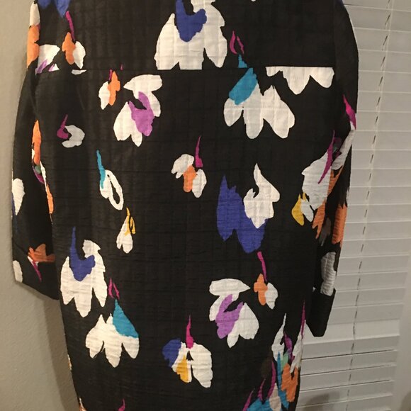 IC By Connie Black Floral Kimono Sytle Jacket XL NEW Showstopper  Vt1 - Picture 3 of 6